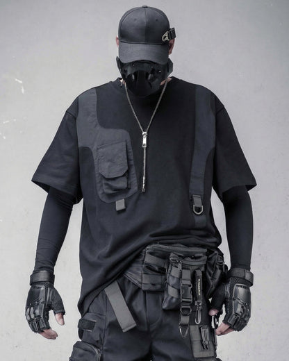 Oversized 3D Pocket Cargo T-Shirt - Tactical Techwear