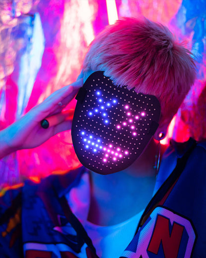 APP Changing Face Led Cyberpunk Mask
