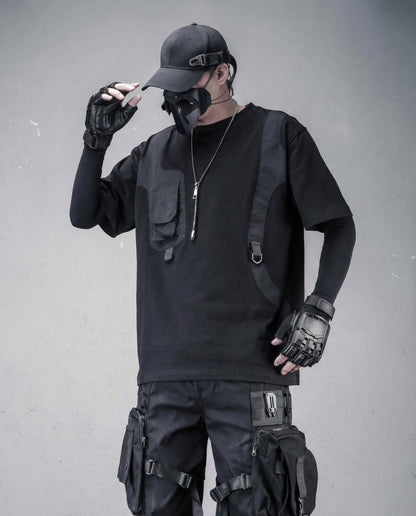 Oversized 3D Pocket Cargo T-Shirt - Tactical Techwear