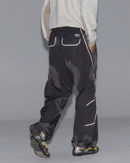 Streetwear Reflective Nylon Wide Leg Hiking Cargo Pants 