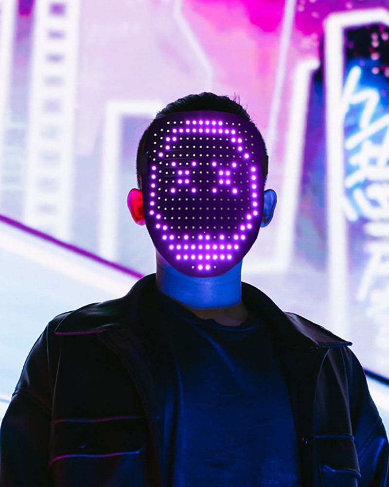 APP Changing Face Led Cyberpunk Mask