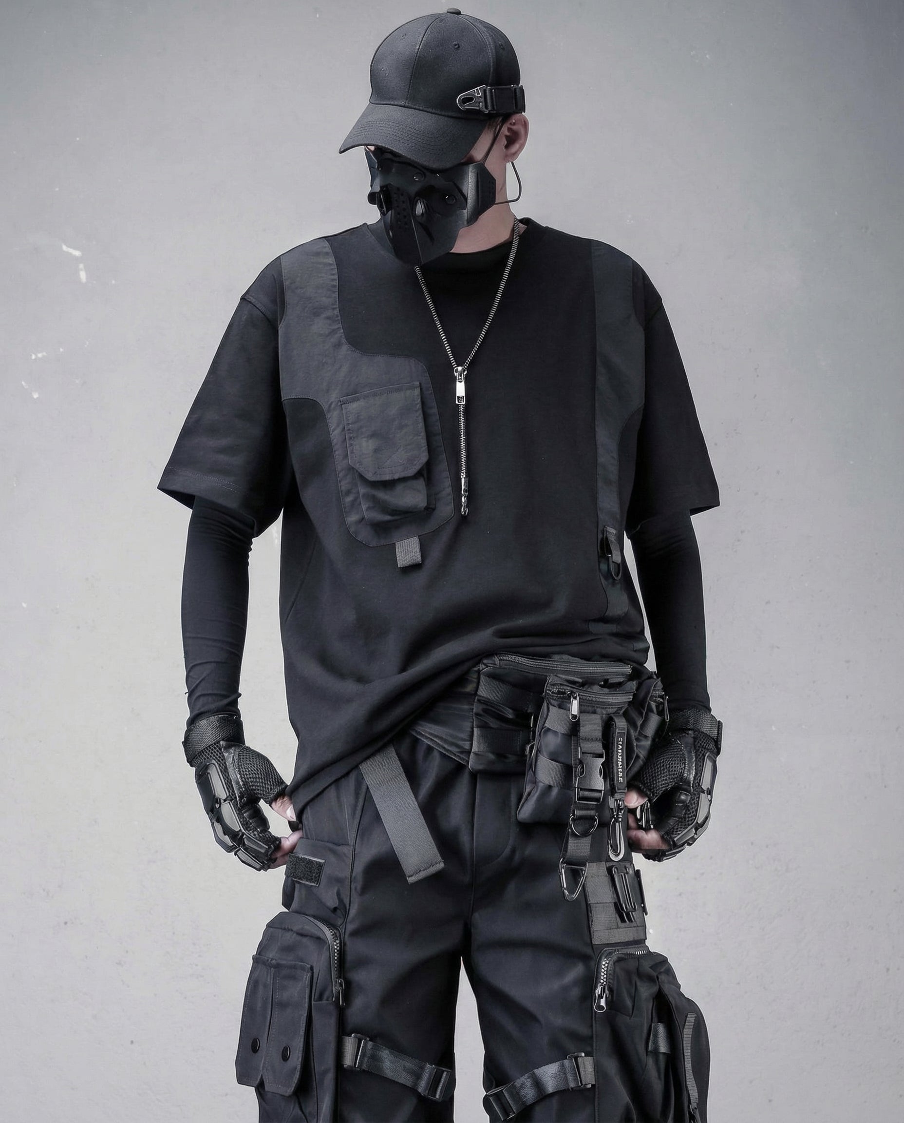 Oversized 3D Pocket Cargo T-Shirt - Tactical Techwear