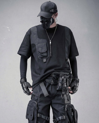 Oversized 3D Pocket Cargo T-Shirt - Tactical Techwear