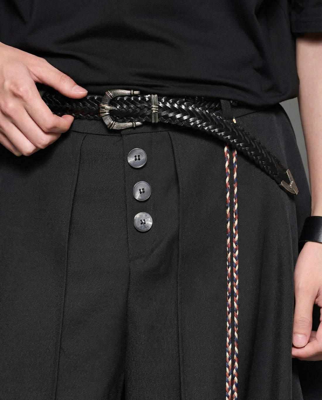 Avant-Garde Vintage Braided Cowhide Leather Belt 