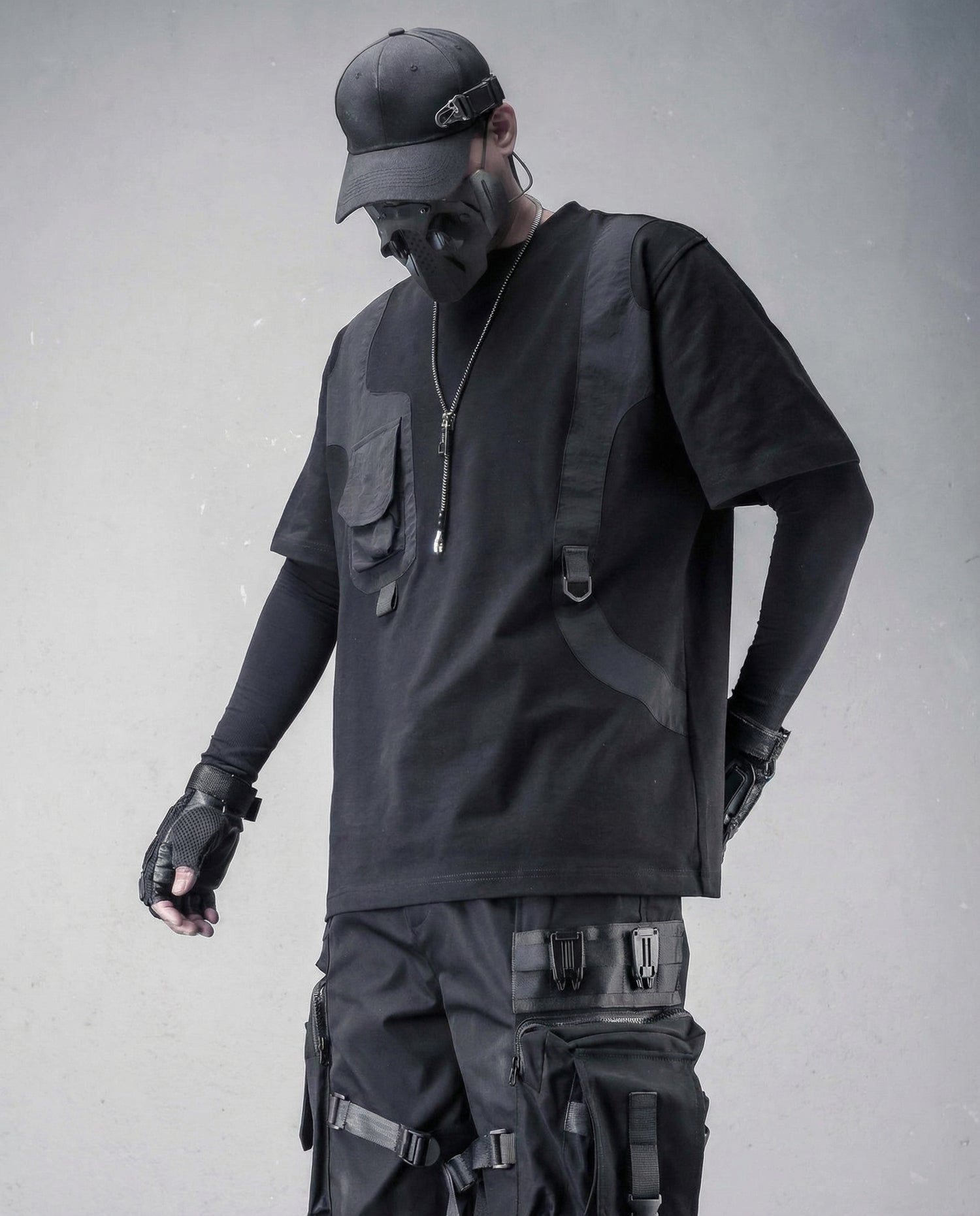 Oversized 3D Pocket Cargo T-Shirt - Tactical Techwear