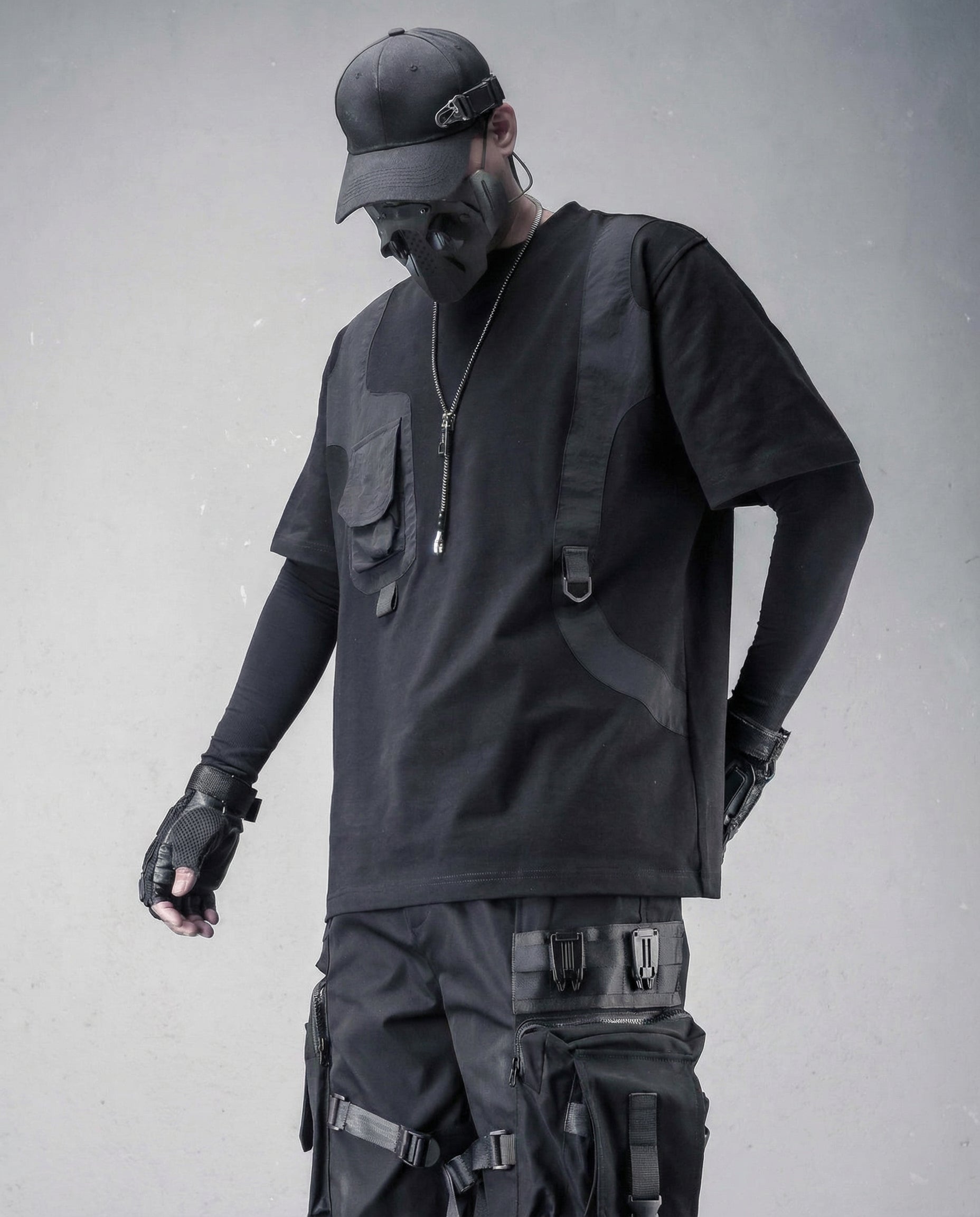 Oversized 3D Pocket Cargo T-Shirt - Tactical Techwear