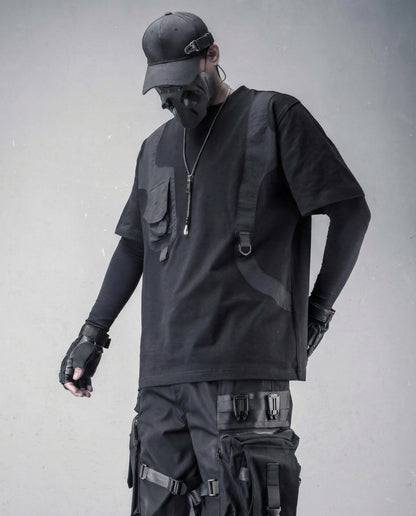 Oversized 3D Pocket Cargo T-Shirt - Tactical Techwear