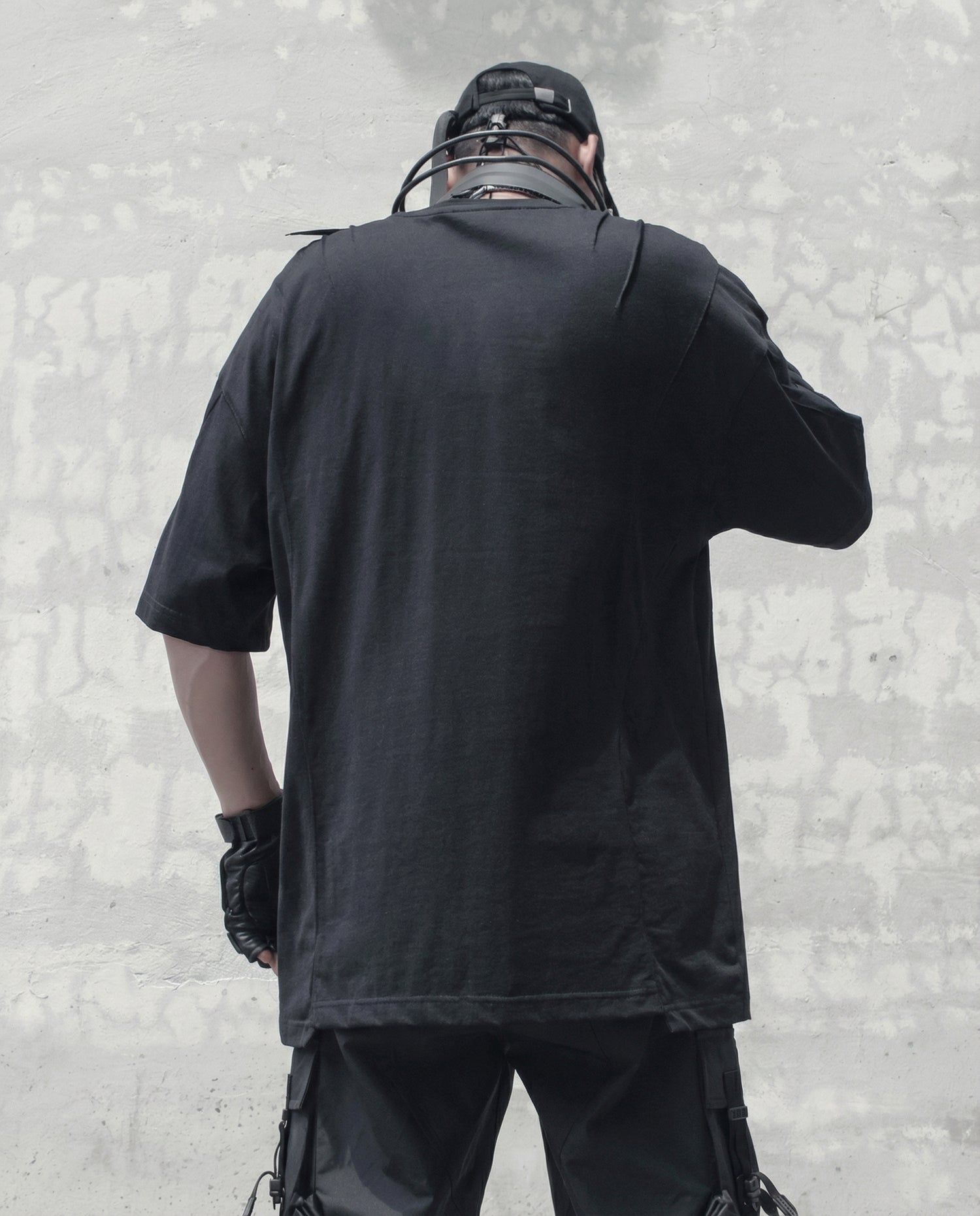 Street Oversized Multi-Zipper Cotton T-Shirt 