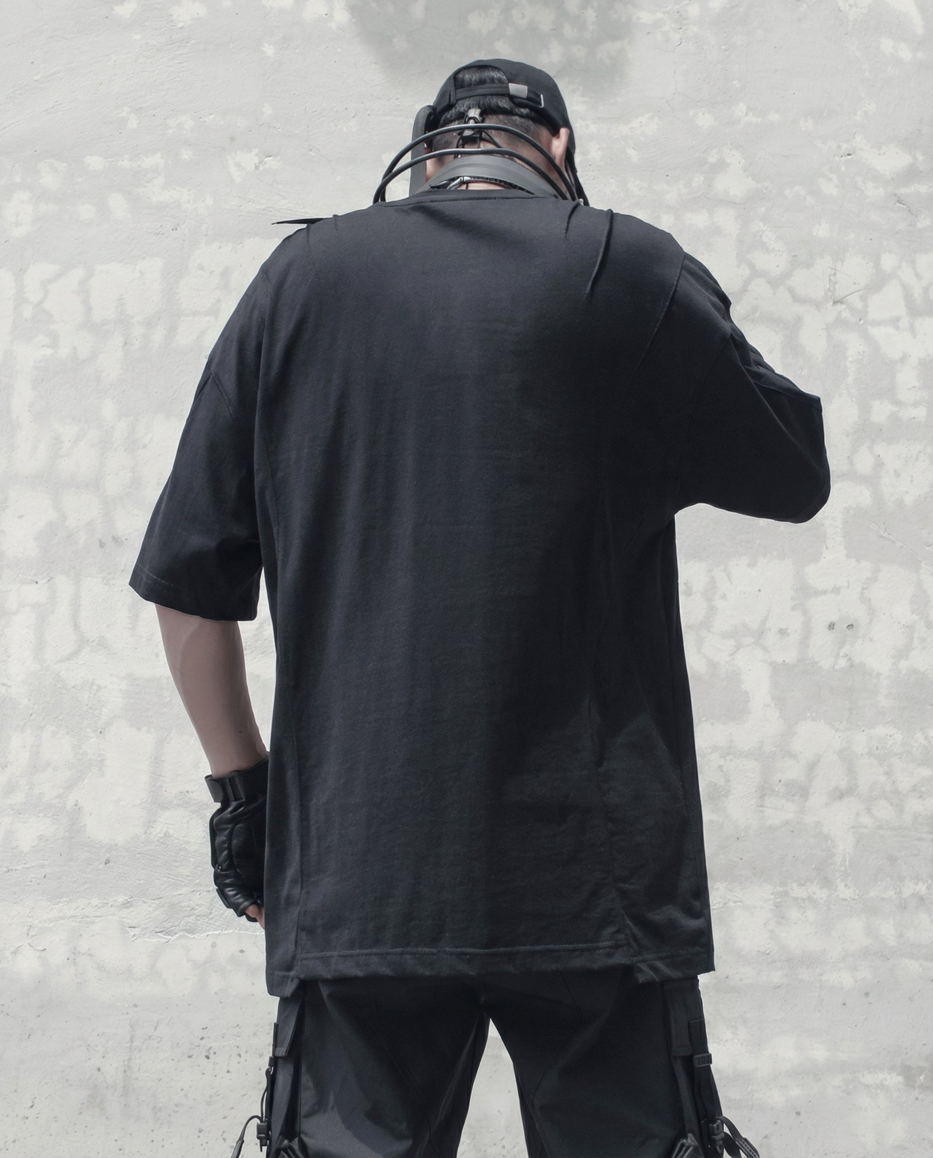 Street Oversized Multi-Zipper Cotton T-Shirt 