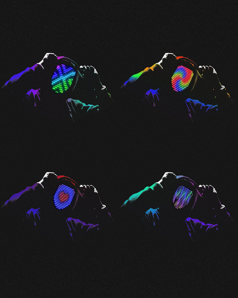 APP Changing Face Led Cyberpunk Mask