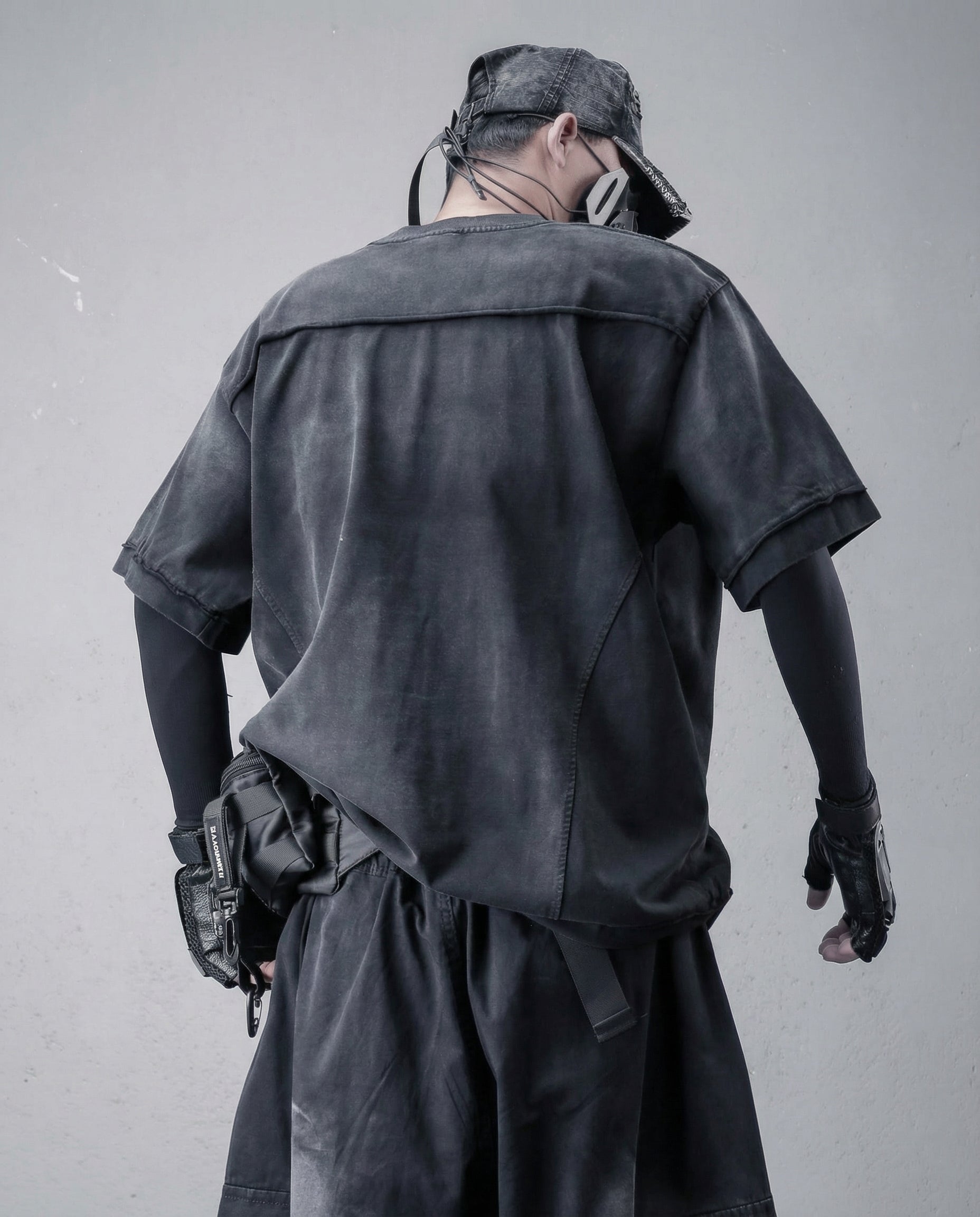 Oversized Distressed Cotton T-Shirt - Urban Techwear