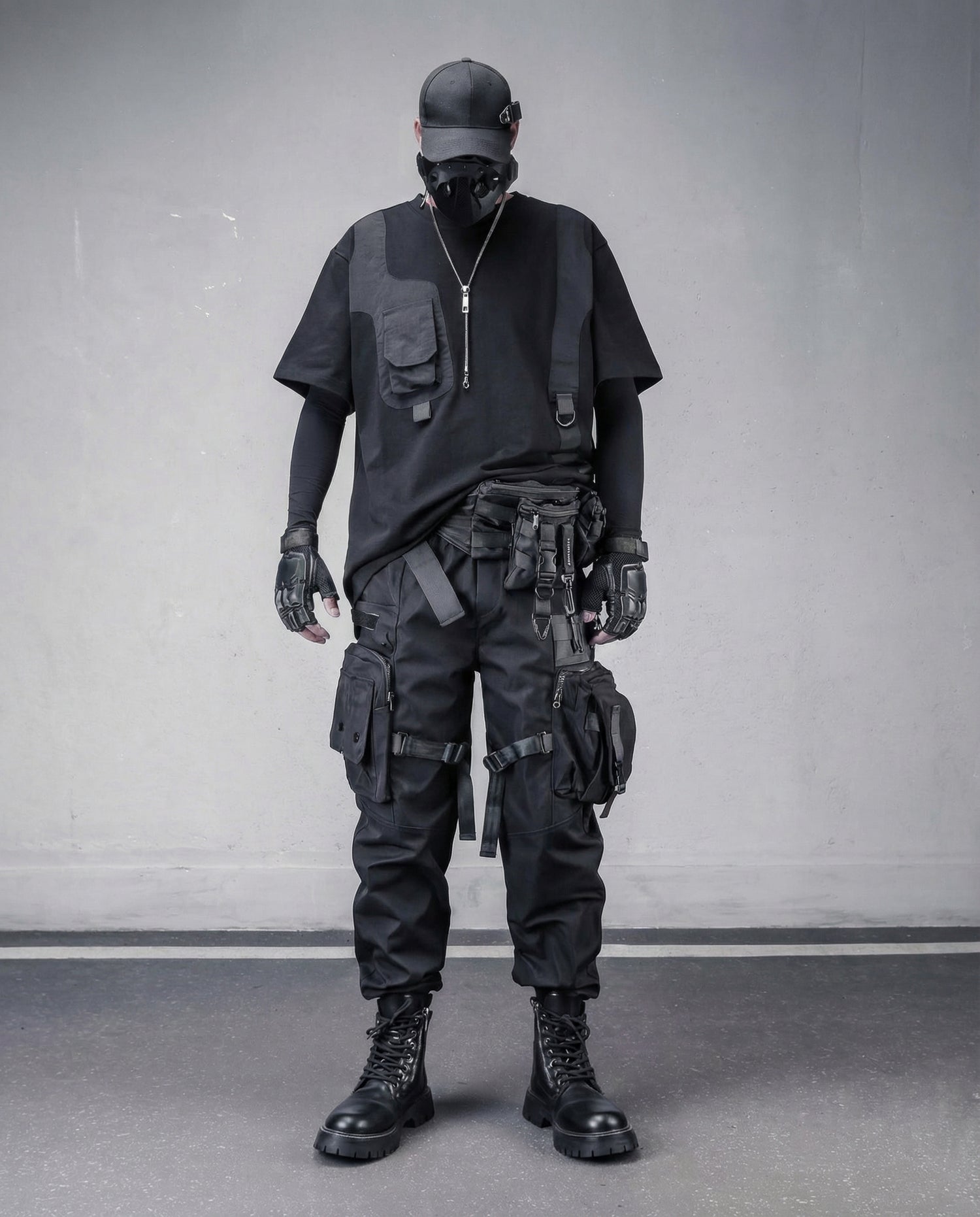 Oversized 3D Pocket Cargo T-Shirt - Tactical Techwear