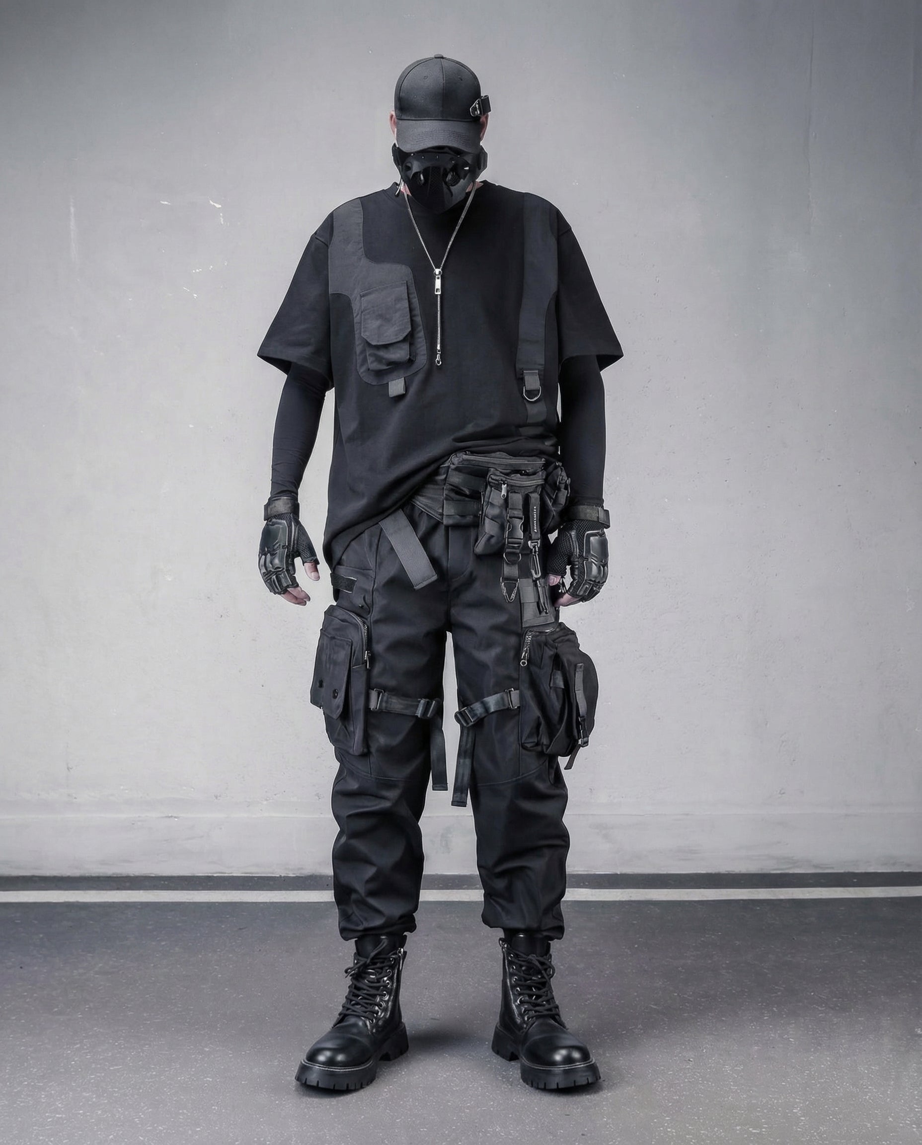 Oversized 3D Pocket Cargo T-Shirt - Tactical Techwear