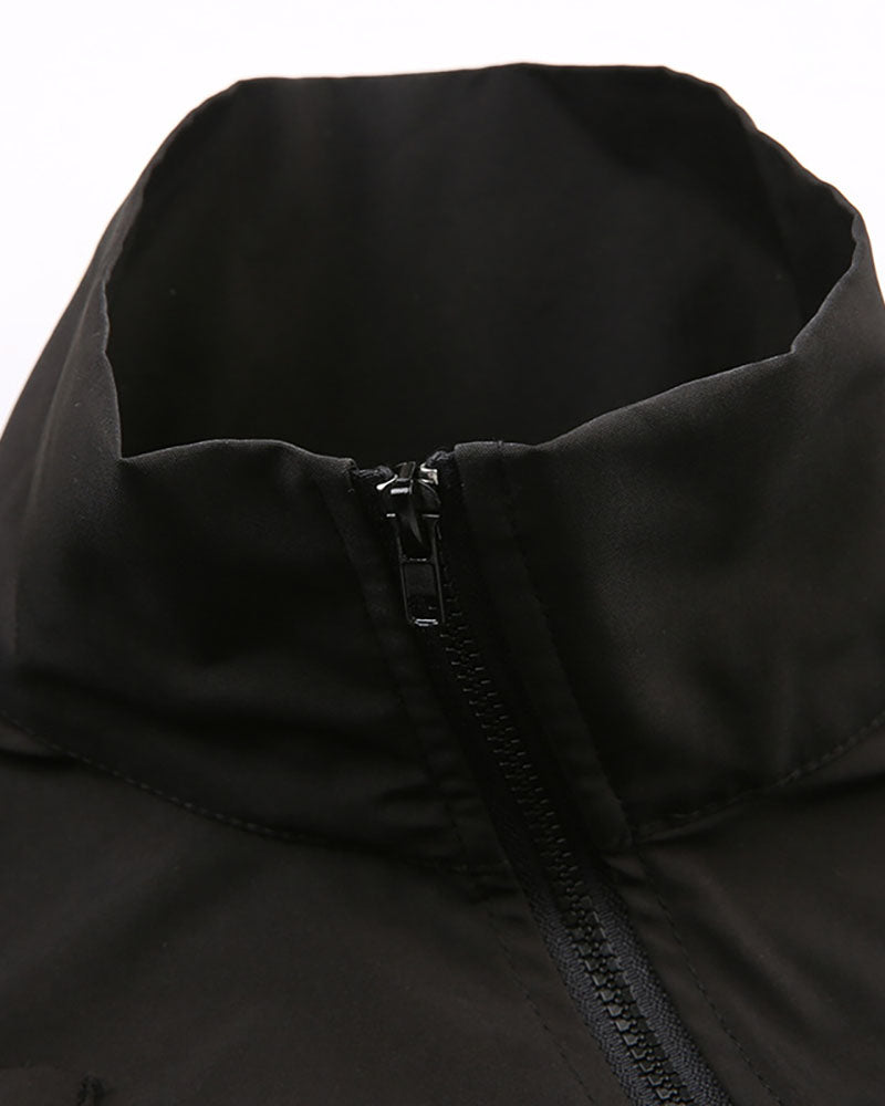 Functional Gothic Irregular Crop Jacket