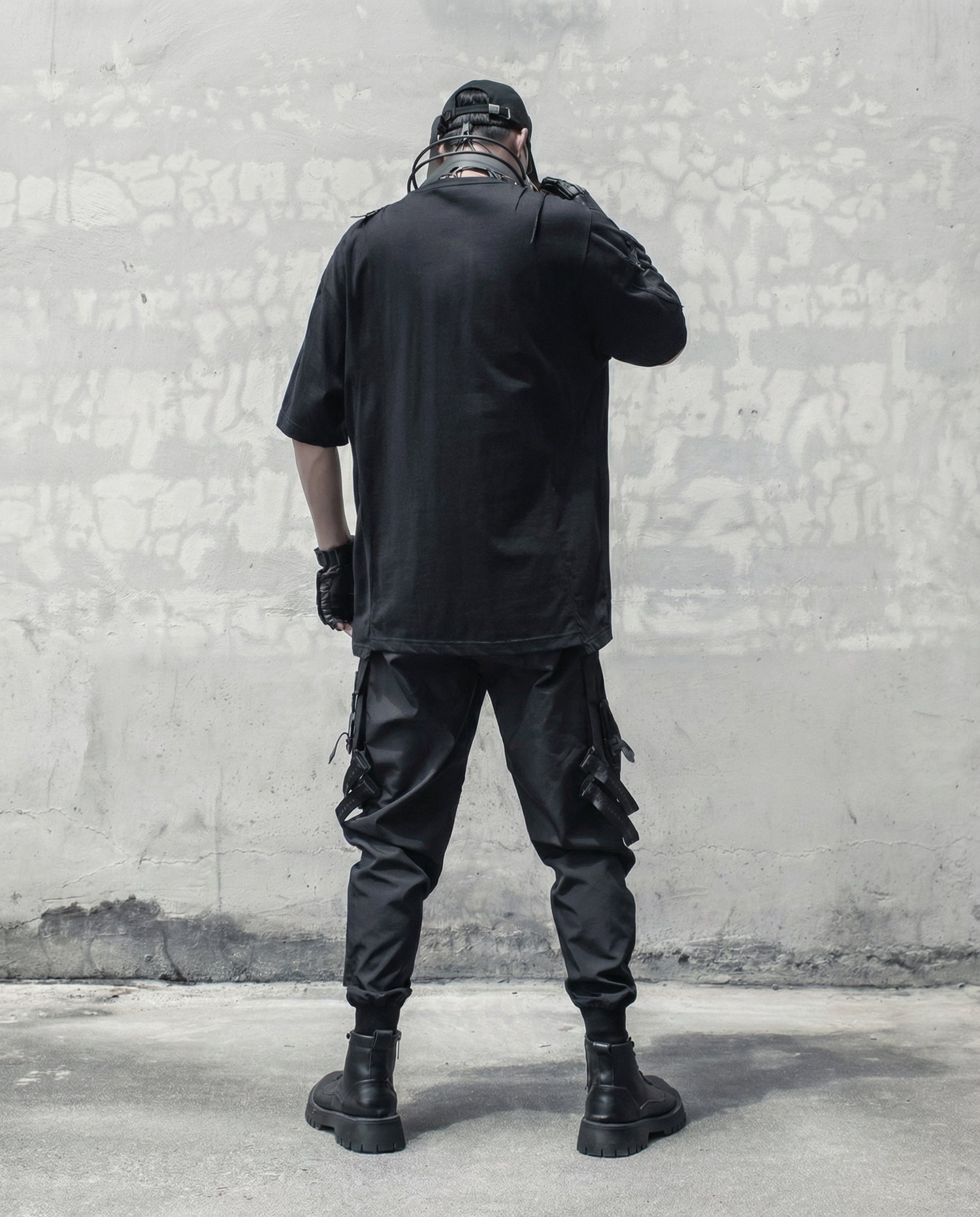 Street Oversized Multi-Zipper Cotton T-Shirt 