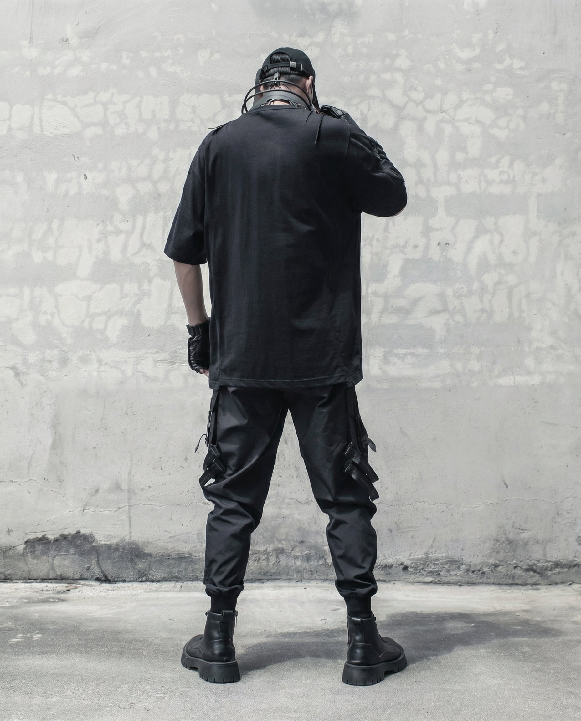 Street Oversized Multi-Zipper Cotton T-Shirt 