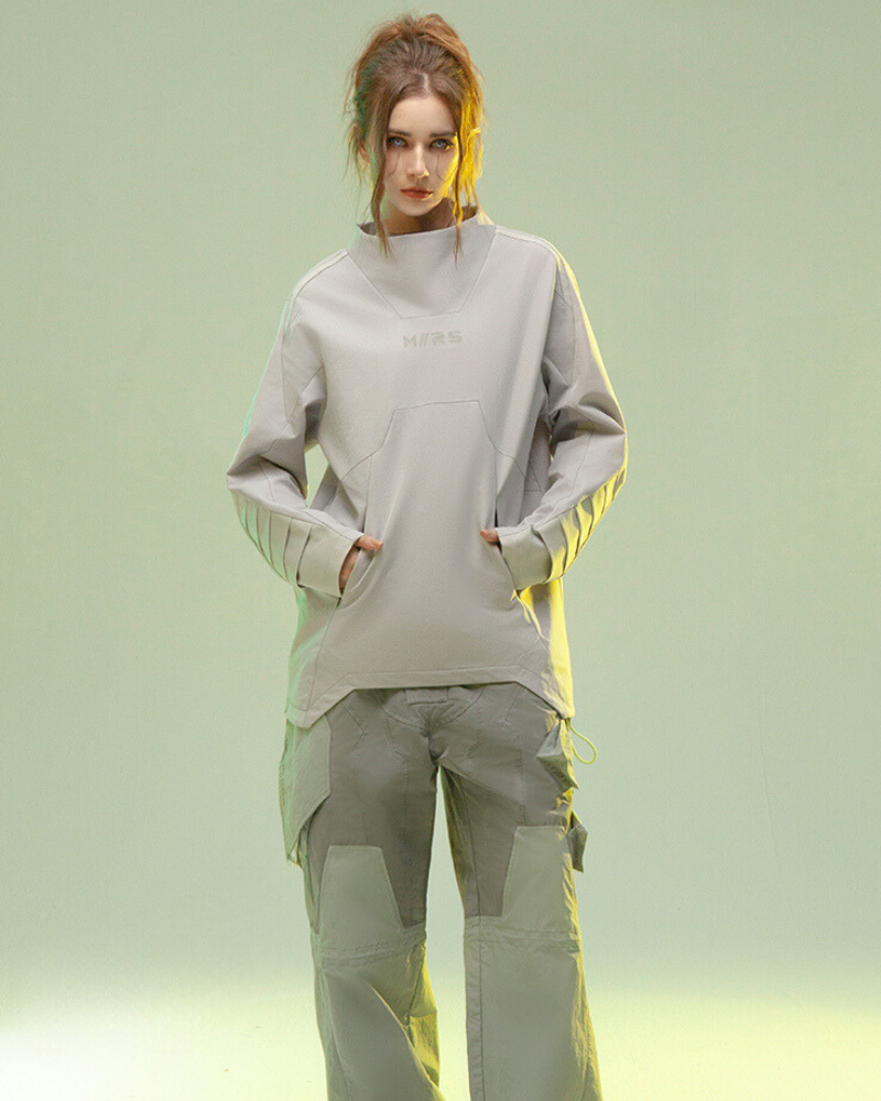 XIPHEVIL Cyberpunk Outfits 3D Cut Dyed Unisex Pullover Jacket