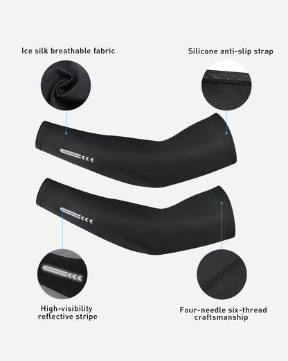 Sun Protection Sleeves Reflective Ice Silk Wrist Bracers