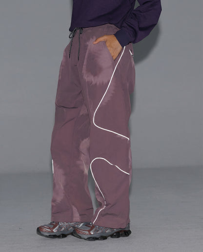 Streetwear Reflective Nylon Wide Leg Hiking Cargo Pants 