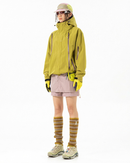 Gorpcore Water-Resistant Unisex Hooded Hardshell Jacket