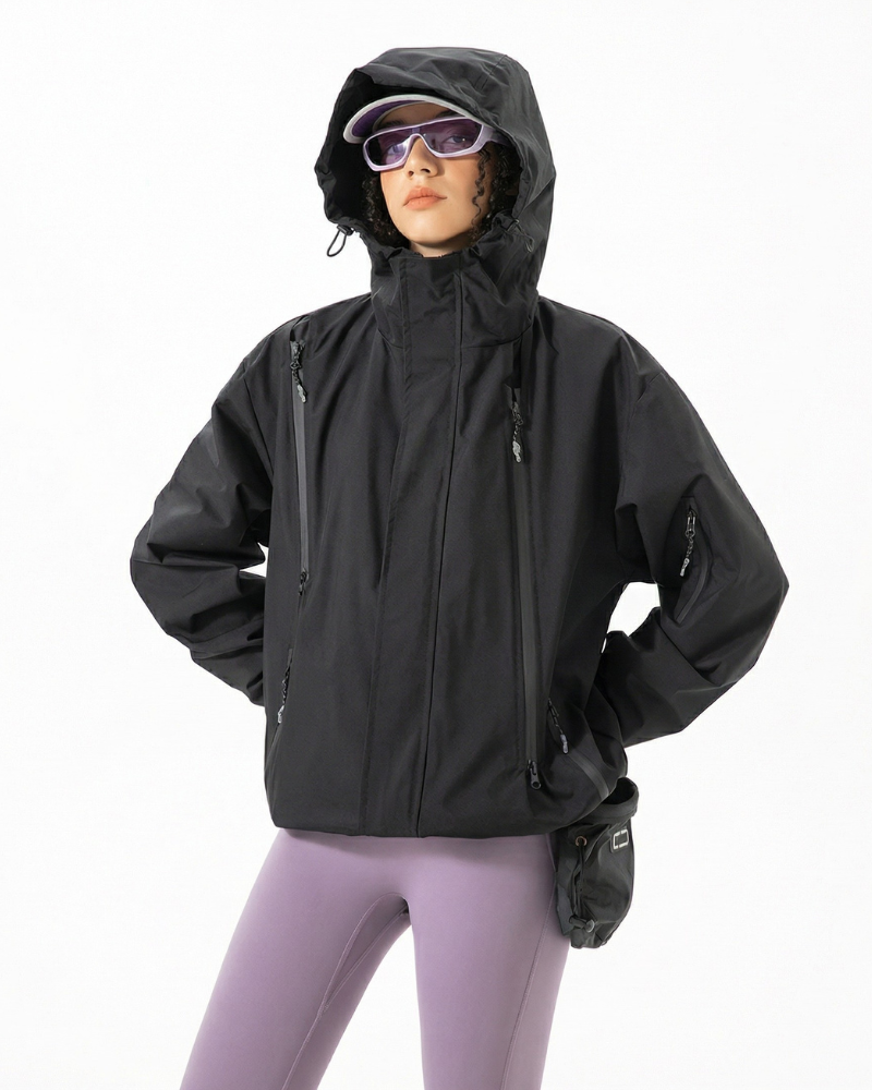 Gorpcore Water-Resistant Unisex Hooded Hardshell Jacket