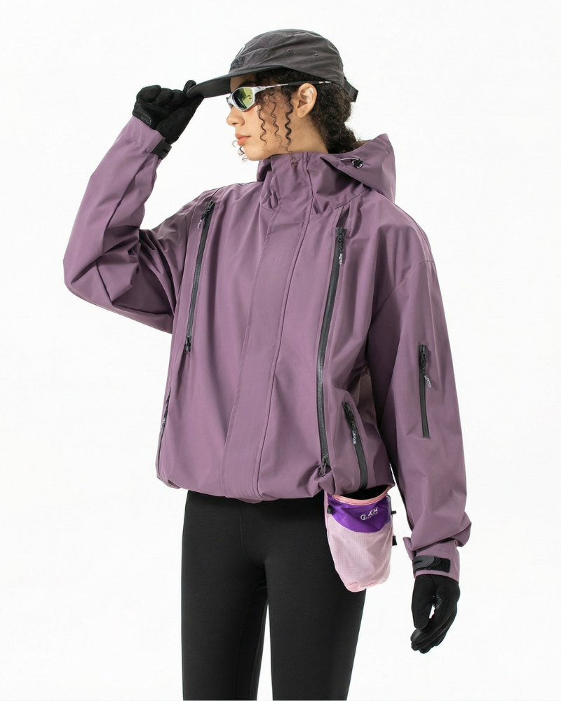 Gorpcore Water-Resistant Unisex Hooded Hardshell Jacket