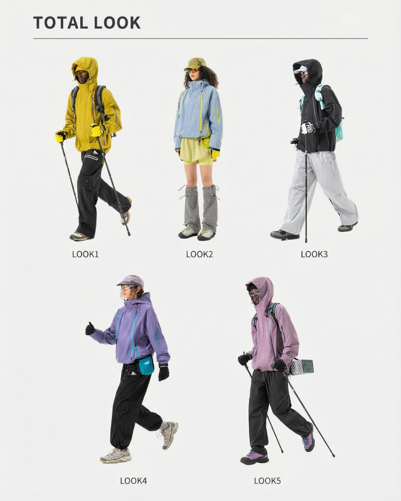 Gorpcore Water-Resistant Unisex Hooded Hardshell Jacket