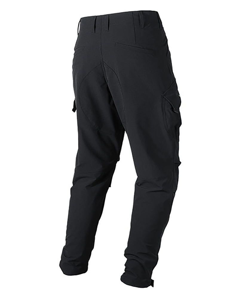 Techwear Laminated Zipper Black Cargo Pants