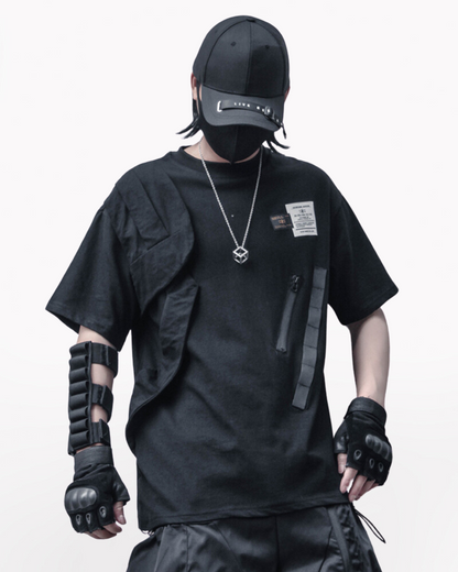 techwear shirt，techwear shirts，Techwear T-shirts，cyberpunk techwear，japanese techwear，oversized tees，rapper tees，mens pocket tees，pocket tees mens，mens tees sale，mens muscle tees，mens black tees，black t-shirt，hip hop t shirts，rock tshirts，oversized t shirts