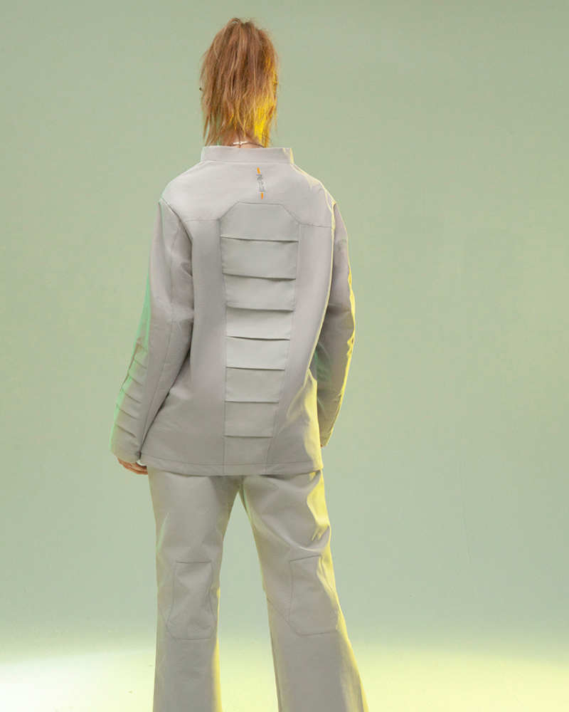 XIPHEVIL Cyberpunk Outfits 3D Cut Dyed Unisex Pullover Jacket