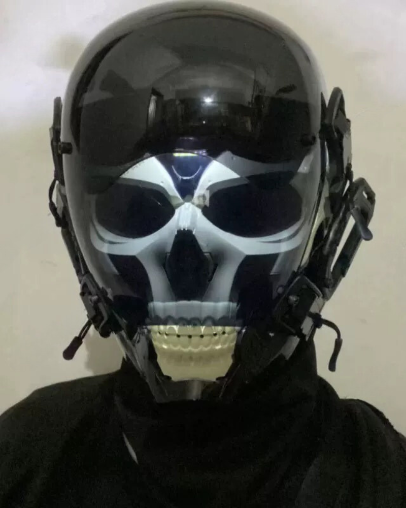 APP-Controlled LED Skull Cyberpunk Helmet Mask