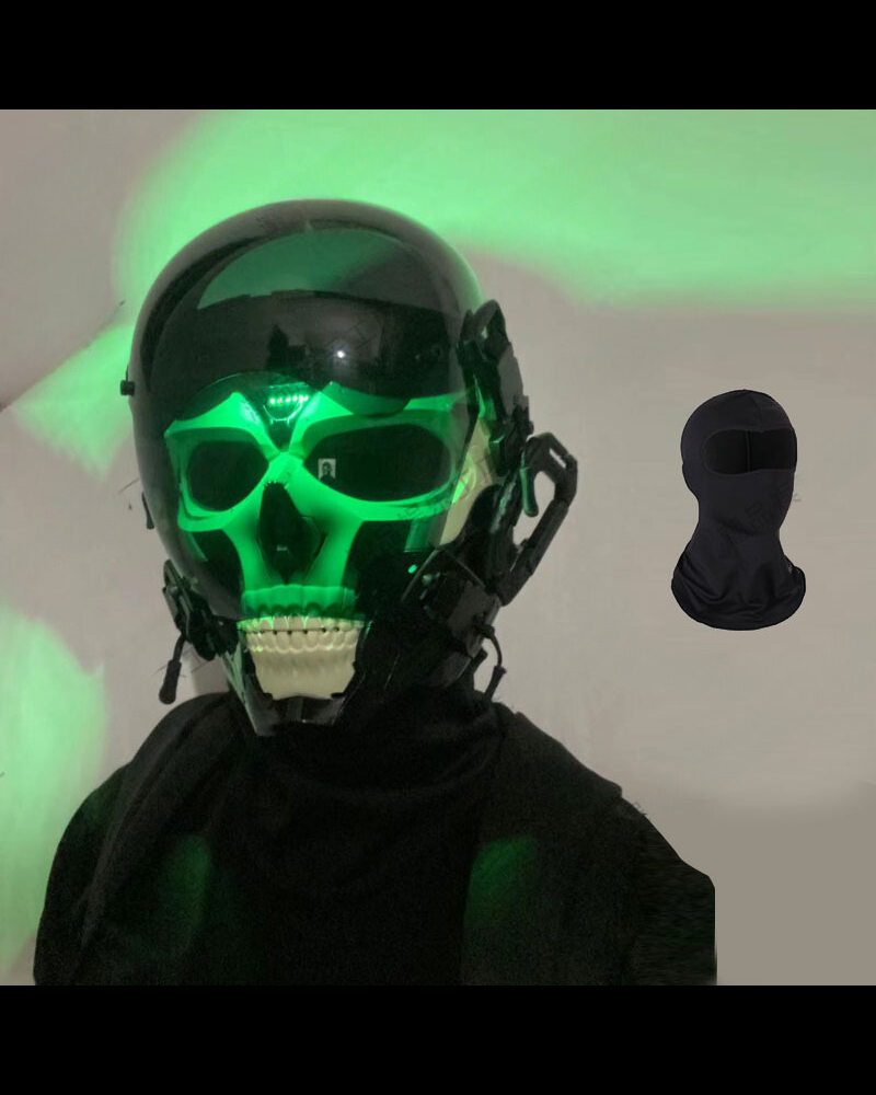 APP-Controlled LED Skull Cyberpunk Helmet Mask