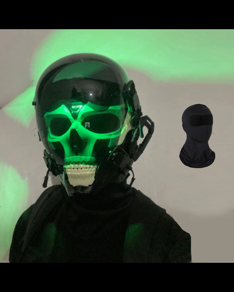 Controlled Led Mask APP-Controlled LED Skull Cyberpunk Helmet Mask – Techwear Official