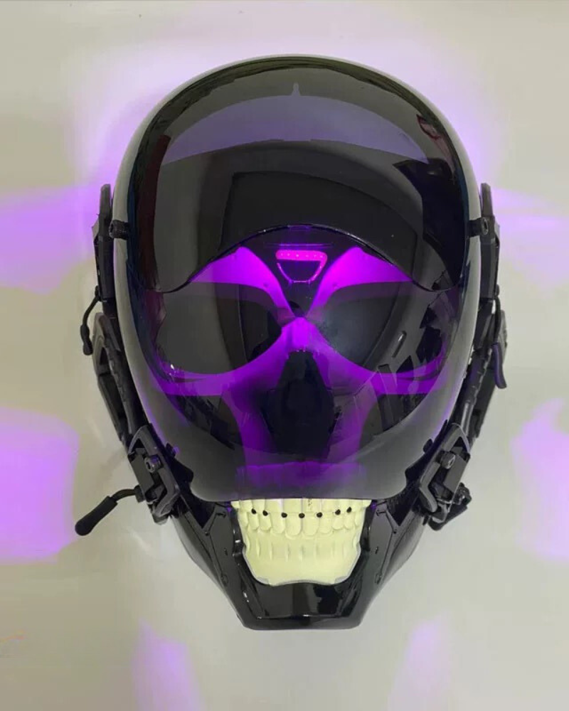 APP-Controlled LED Skull Cyberpunk Helmet Mask