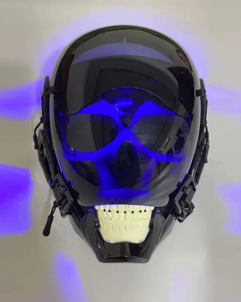 APP-Controlled LED Skull Cyberpunk Helmet Mask