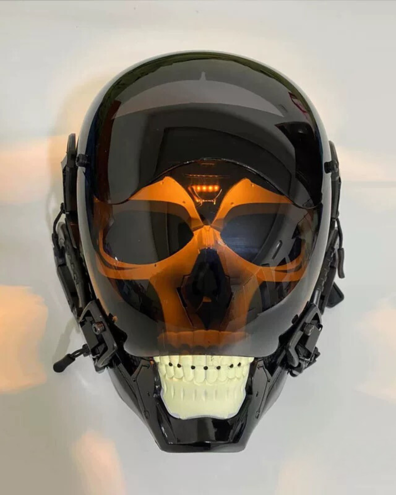 APP-Controlled LED Skull Cyberpunk Helmet Mask