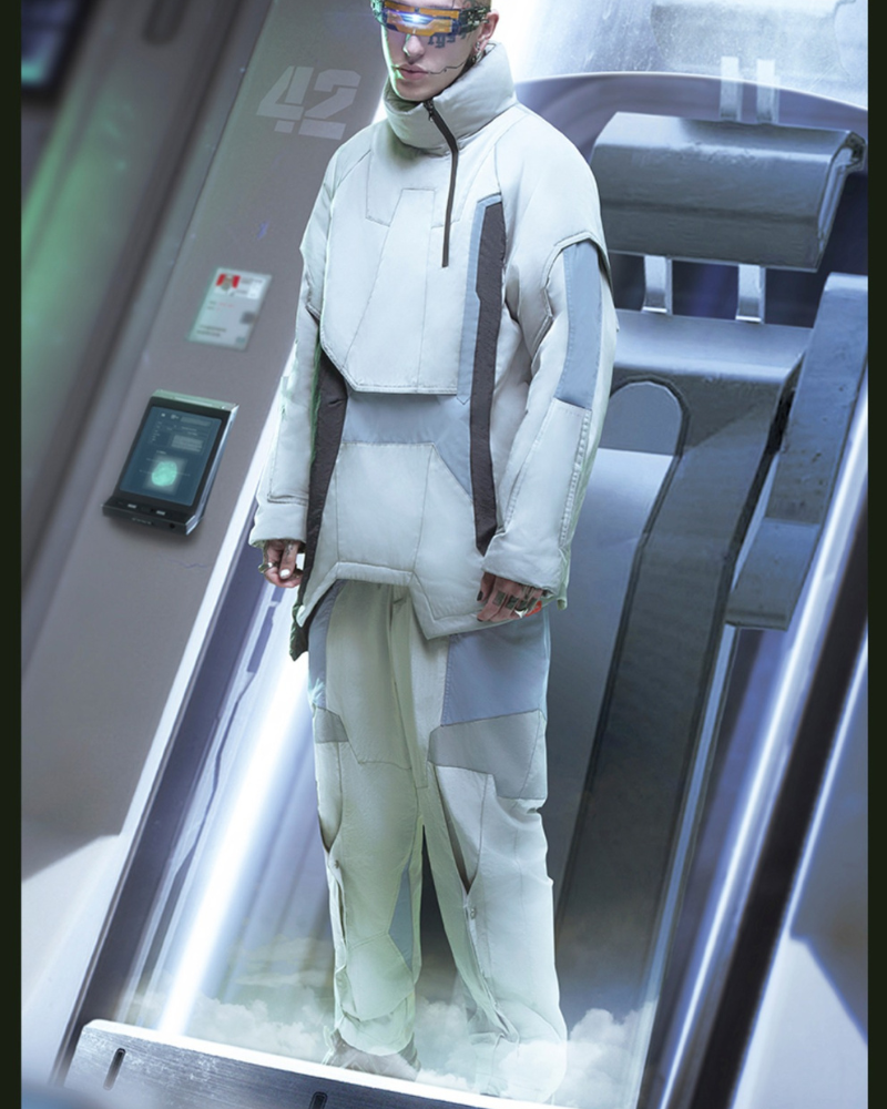 XIPHEVIL Cyberpunk Above The Clouds Fleece Waterproof Pants