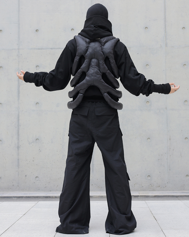 Alien 3D Hollow Skeleton Cotton Vest and Hood (Sold Separately)