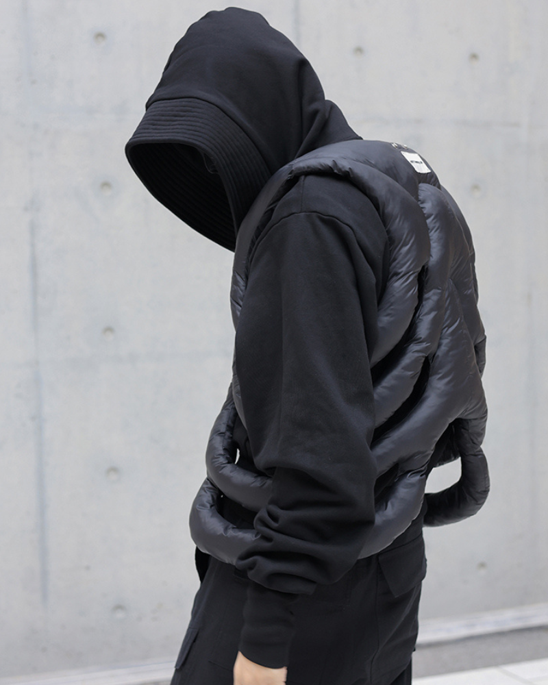 Alien 3D Hollow Skeleton Cotton Vest and Hood (Sold Separately)