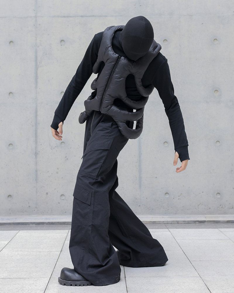 Alien 3D Hollow Skeleton Cotton Vest and Hood (Sold Separately)