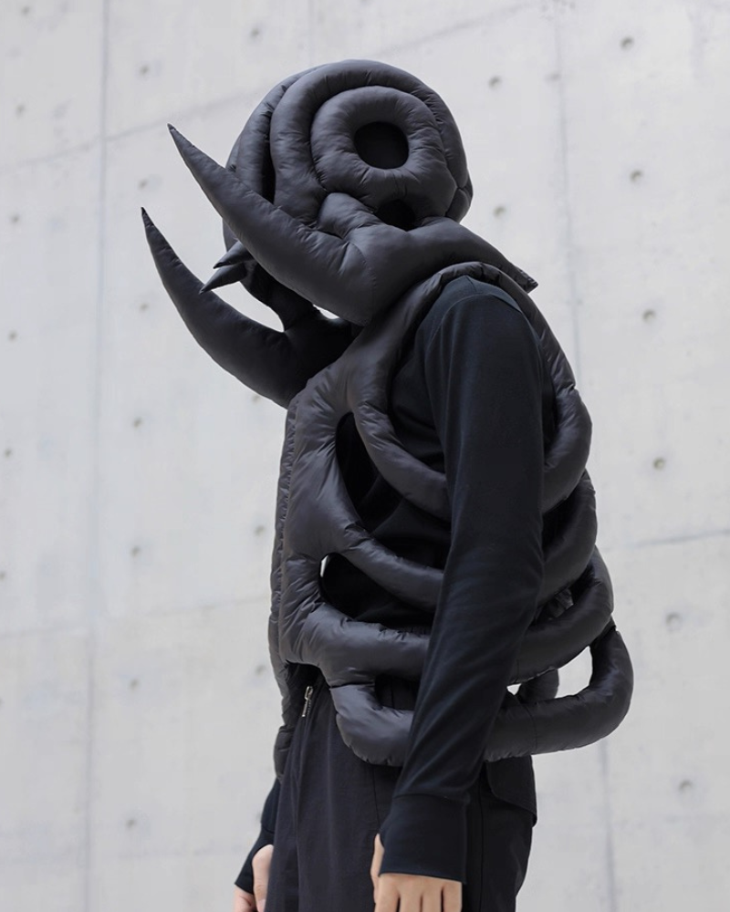 Alien 3D Hollow Skeleton Cotton Vest and Hood (Sold Separately)