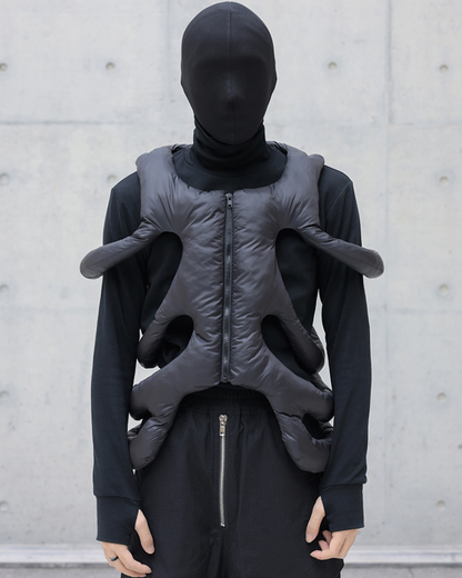 Alien 3D Hollow Skeleton Cotton Vest and Hood (Sold Separately)