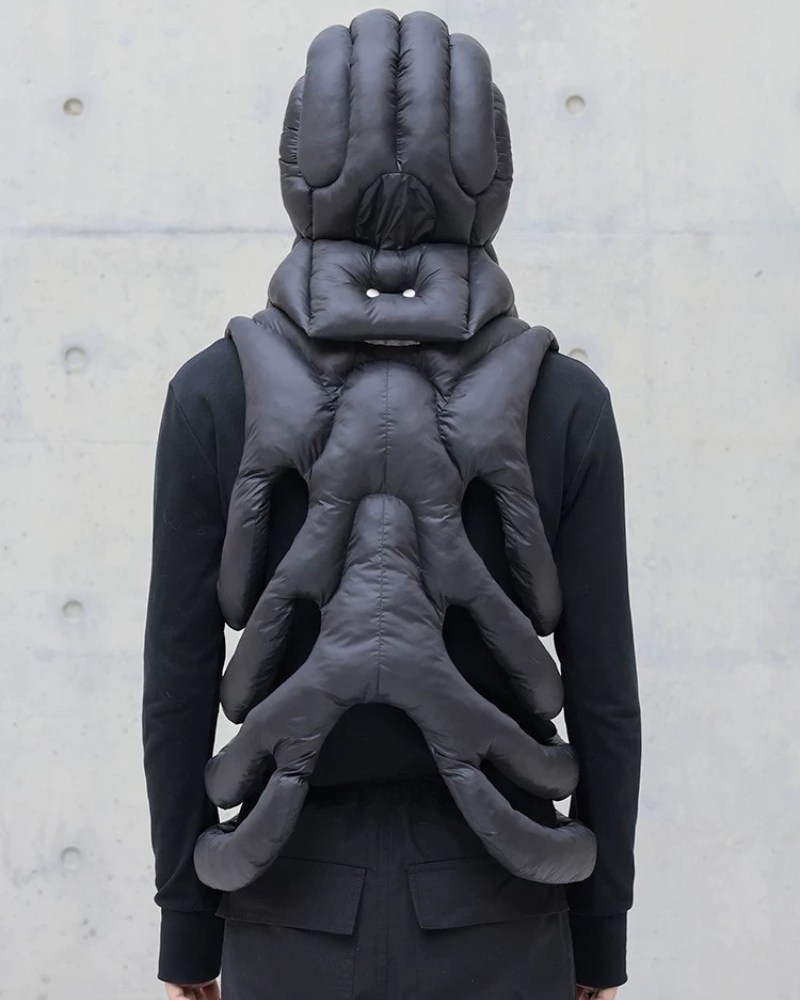 Alien 3D Hollow Skeleton Cotton Vest and Hood (Sold Separately)