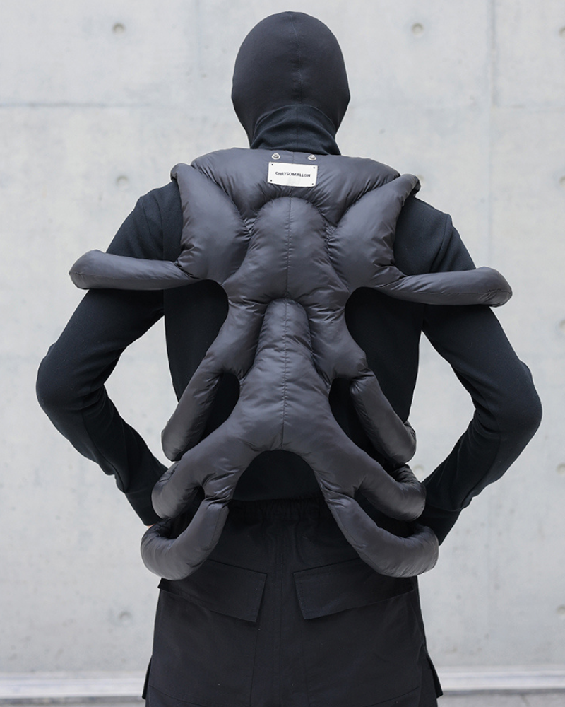 Alien 3D Hollow Skeleton Cotton Vest and Hood (Sold Separately)