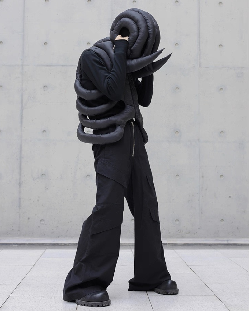 Alien 3D Hollow Skeleton Cotton Vest and Hood (Sold Separately)