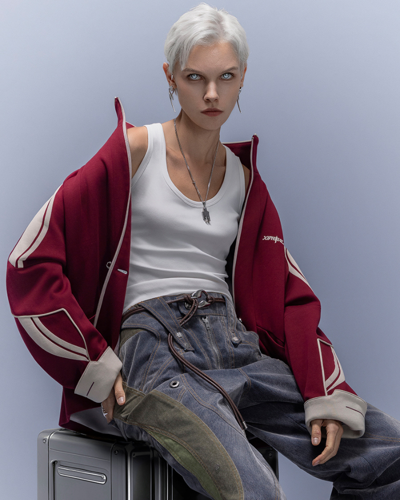 XIPHEVIL Anti-Wrinkle Cyberpunk High-Street Sport Jacket