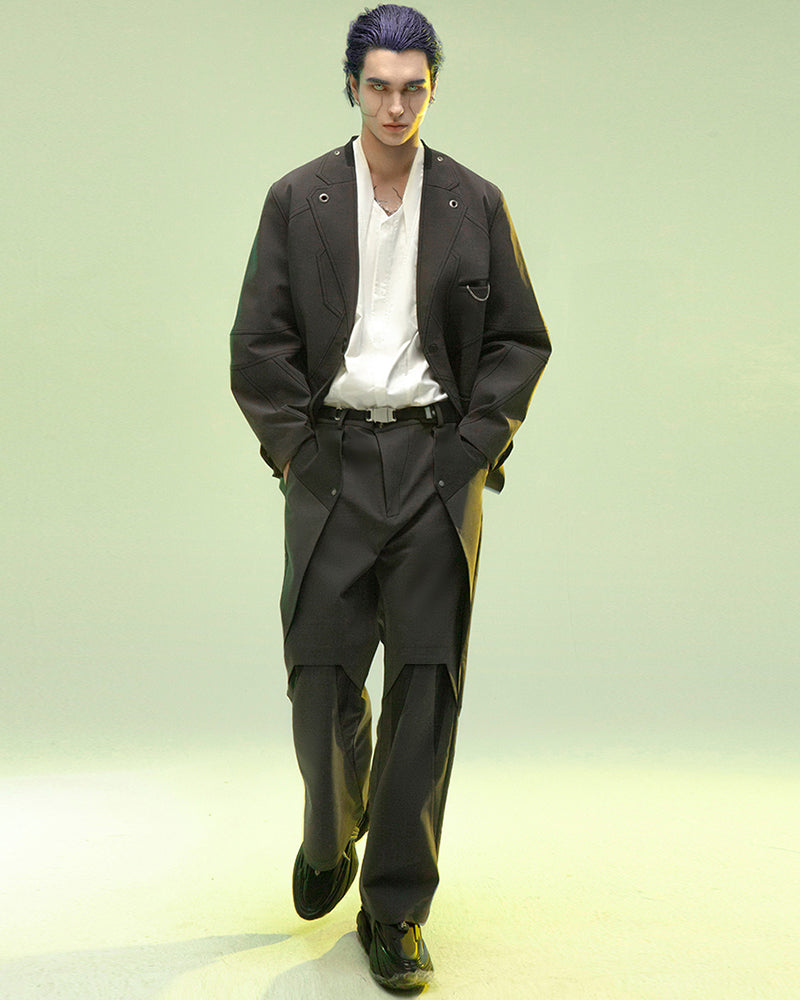 XIPHEVIL  Cyberpunk Outfits Aristoi IV Double-Layered Pants