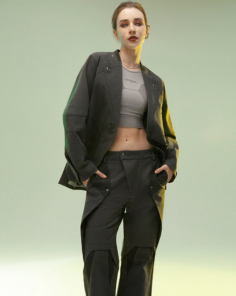XIPHEVIL  Cyberpunk Outfits Aristoi IV Double-Layered Pants