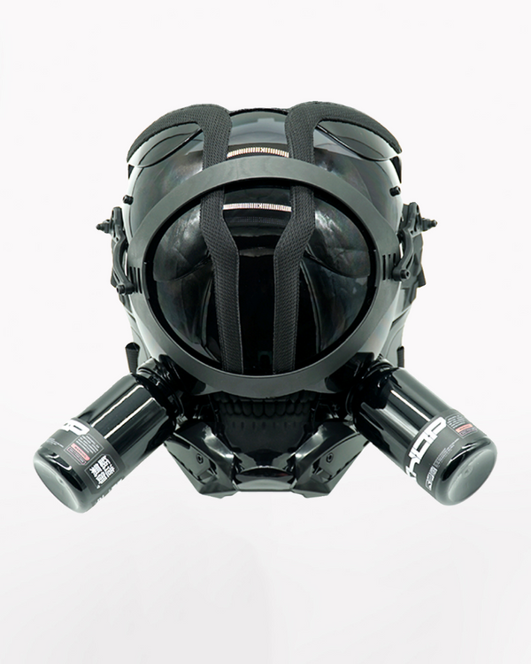 NECHARI Punk Gothic Helm Maske – Futuristische Techwear-Maske, Schwarz, Mit Klettverschluss, Für Cosplay