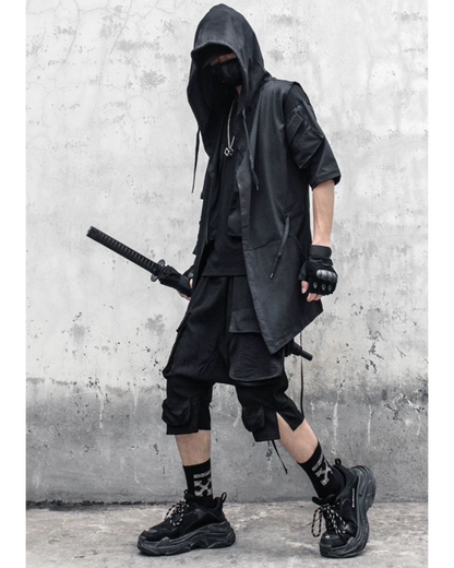 Black Sleeveless Ninja Costume Vest